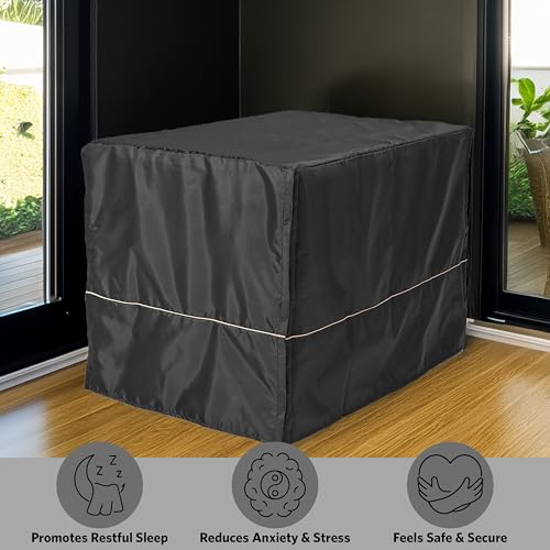 Intermediate Dog Crate Cover (Black / 35"L x 23"W x 24"H)