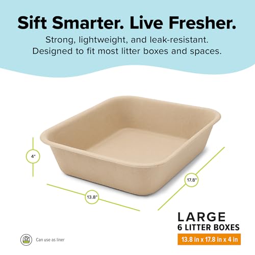 Disposable Cat Litter Box Large (Litter Box Only / Large (6-Piece Set))