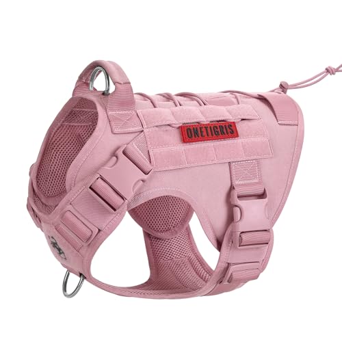 Tactical Dog Harness Vest No (Large / Pink)