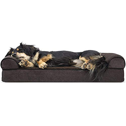 Soft Orthopedic Foam Sofa Dog Bed with Washable & Removable Cover (Medium / Coffee)