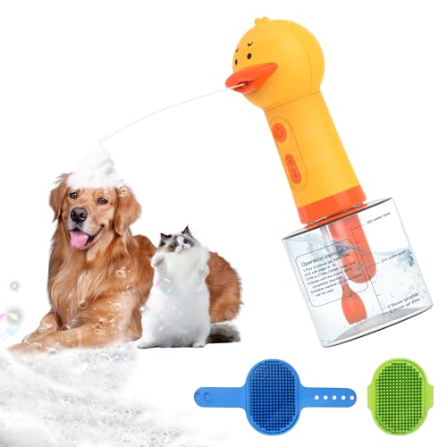 Electric Dog Soap Dispenser with Brush Dog & Cat Bathing (400ml Duck)