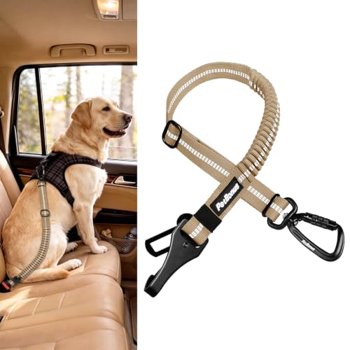 Dog Seat Belt for Car (Khaki / 1 Pack)