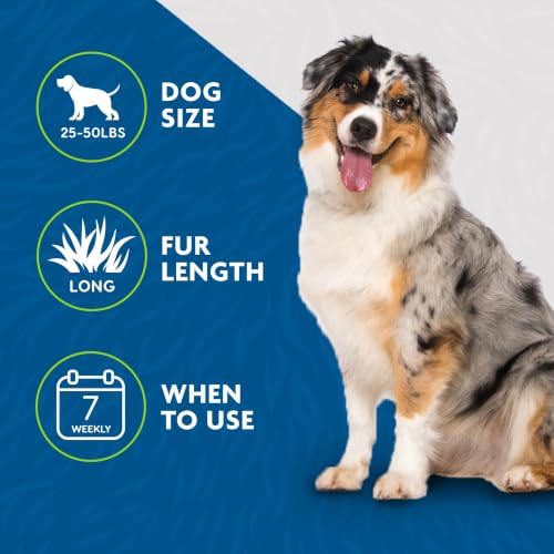 Medium Dog Undercoat deShedding Tool for Long Hair (long hair - new model / Medium)
