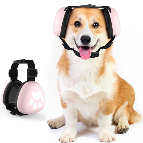 Dog Ear Muffs Noise Protection (M-pink)