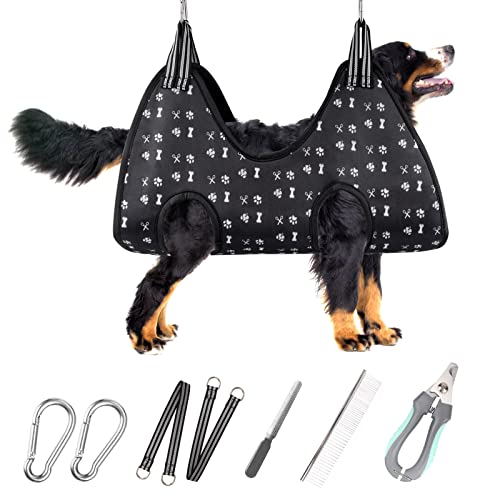 Pet Dog Grooming Hammock Harness for Nail Trimming