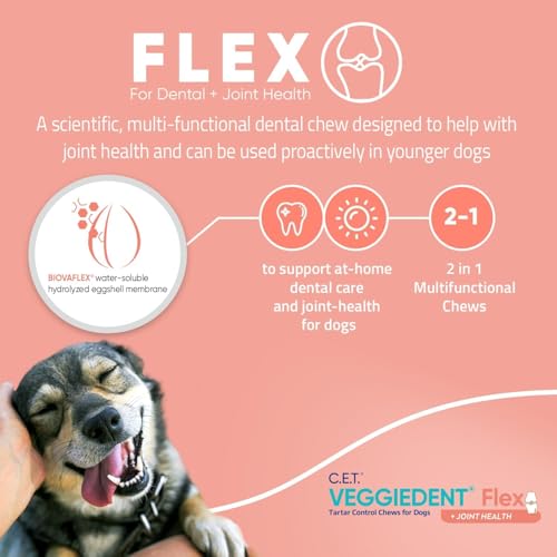 C.E.T. Veggiedent Fr3sh & Flex Plaque and Tartar Control Chew for Dogs (Small 11-22lbs)