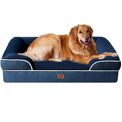 Orthopedic Extra Large Dog Bed (Navy / 44.0"l X 32.0"w X 6.5"th)