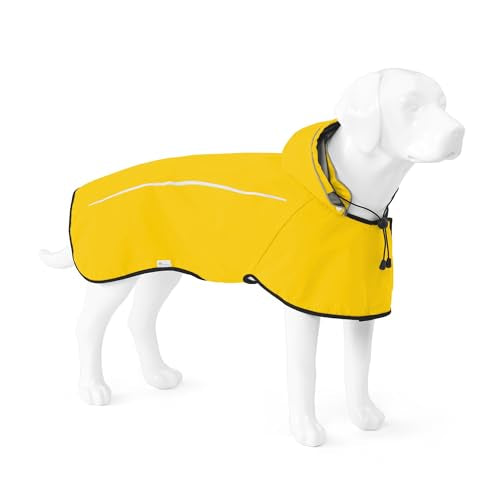Dog Raincoat Adjustable Waterproof Pet Rain Jacket (Yellow / Small)