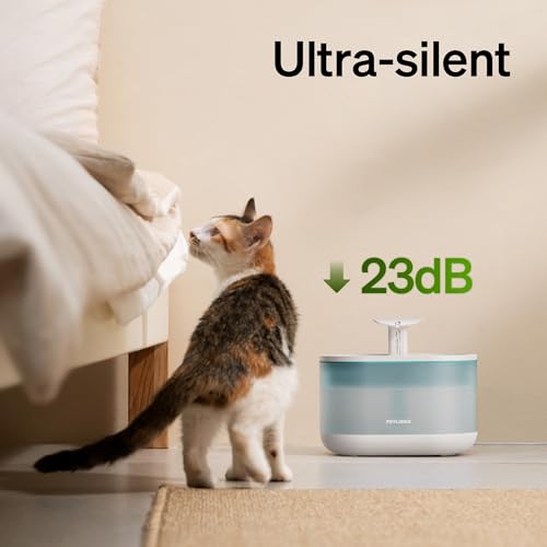 Cat Water Fountain Ultra Quiet with Two Flow Modes (white / Basic Fountain)