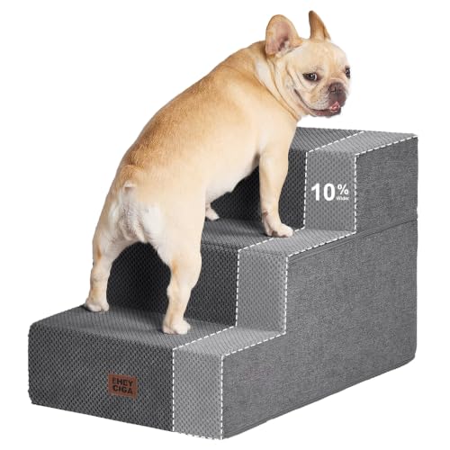 Dog Stairs 13.5" H (Grey / Extra Wide 16.5" x 21" x 13.5")
