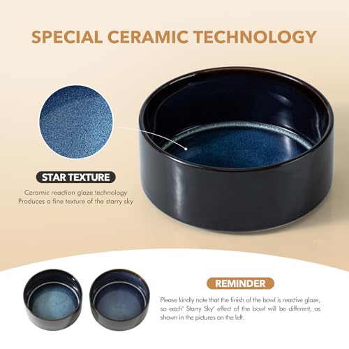 Elevated Dog Bowls (Double Bowls with Stand- Starry Sky / 3.4CUPS)