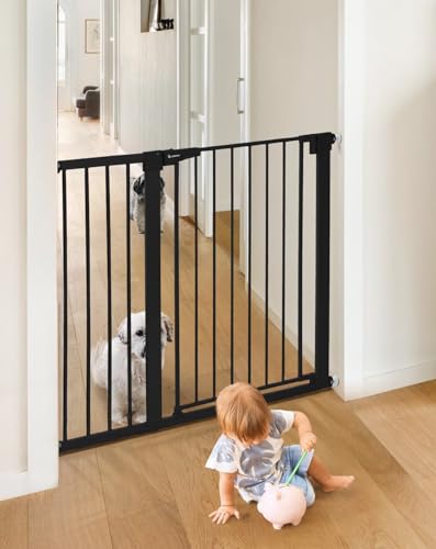 36" Extra Tall Baby Gate for Stairs (36"Tall 43.3"Wide / Black)
