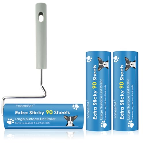 Extra Sticky Large Surface Lint Roller (1 Roller + 2 Refills)