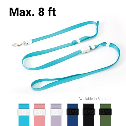 4-in-1 Hands Free Dog Leash, Versatile Crossbody Dog Leash with Easy Release Buckle, Adjustable Waist Fit for Walking, Jogging and Running Your Pet (Sky Blue) (Sky Blue)