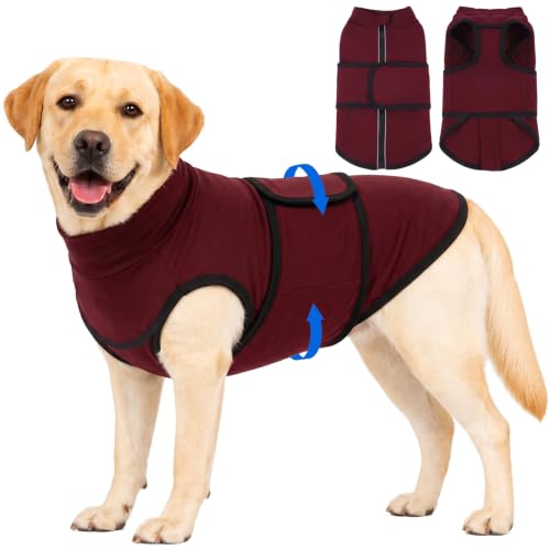 Skin Friendly Anxiety Vest Jacket for Dogs from Storms & Firework (Red / X-Large(Chest Girth:35.0"))