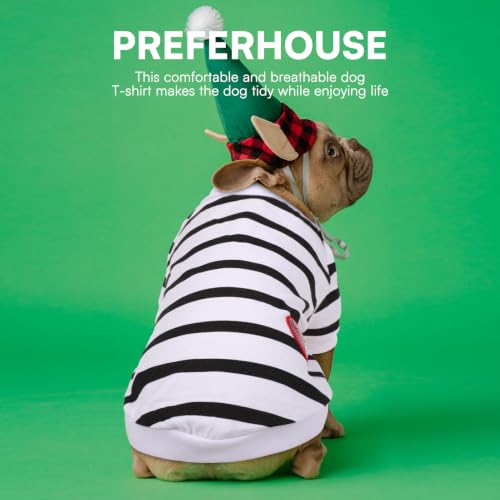 Dog Striped Shirts for Large Dogs (White / X-Large)