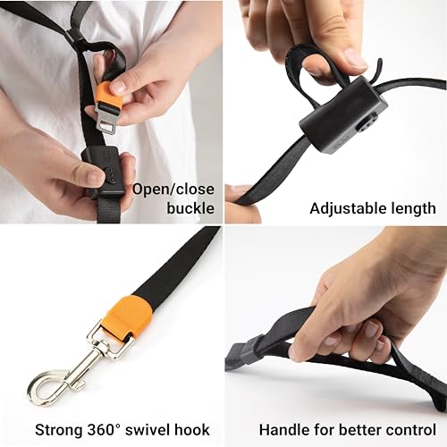 4-in-1 Hands Free Dog Leash, Versatile Crossbody/Waist Dog Leash with Easy Release Buckle, Easy Adjust to Fit Your Body and Waist for Walking, and Running Your Doggy (Army Green) (Army Green)