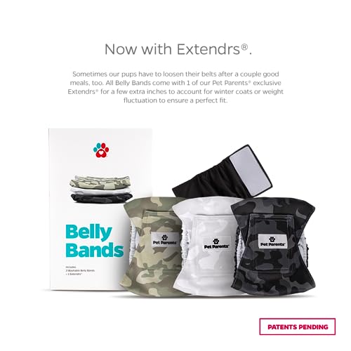 Washable Belly Bands for Male Dogs (Medium (16-20") / Camo)