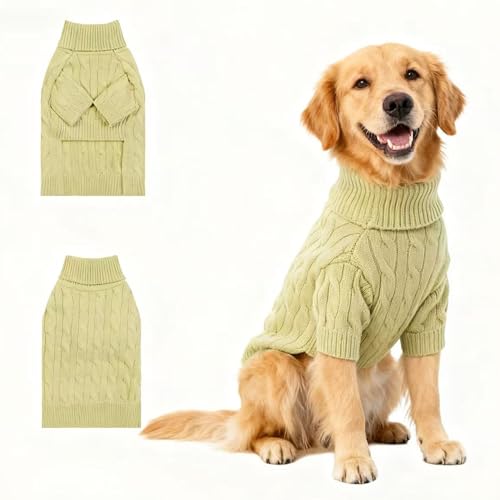 Small Medium Dog Sweater (Light Green / XX-Large)