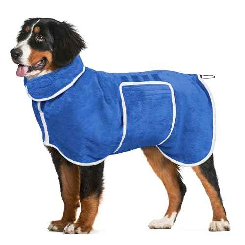Dog Bathrobe Towel Dog Drying Coat (Medium Blue‌ / XX-Large)