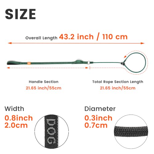 Slip Lead Dog Leash with 2 Spring (Lavender / 3.6FT)