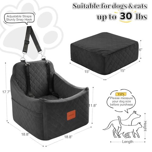 Small Dog Car Seat (Black / Medium)