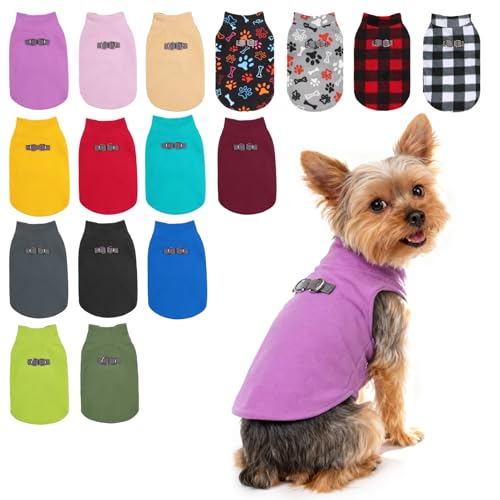Dog Fleece Vest Sweater Winter Jacket for Small Medium Dogs (X-Small / PURPLE)