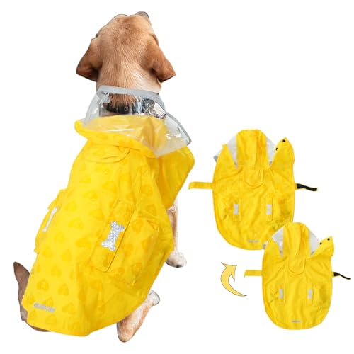 Waterproof Dog Raincoat (Yellow(Water-Activated Color Change) / XX-Large)