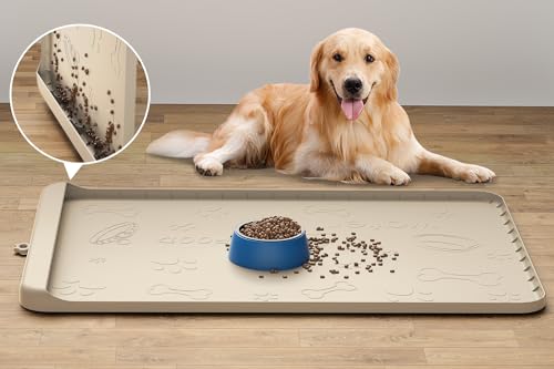 Silicone Dog Feeding Mat (Sand / 36"L x 24"W)