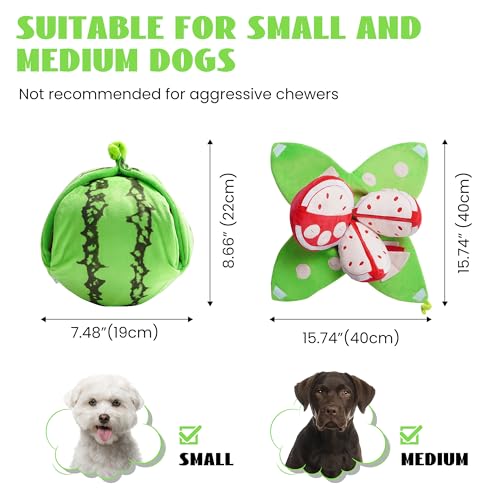 Hide and Seek Plush Dog Toys (watermelon)