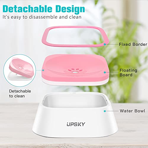 35oz No Spill Pet Water Bowl (Pink)