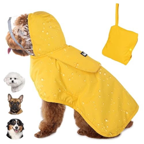 Dog Raincoat Waterproof Rain Jacket (A-Yelllow / X-Small)