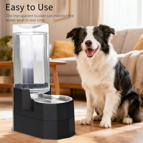 9L Elevated Dog Water Dispenser (Black / 9L Raised)