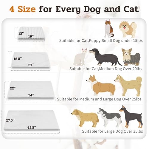 4pcs Soft Plush Fluffy Self Warming Thermal Pet Mat for Dogs and Cats (Creamy White / Small (20'' X 16'' X 1''))