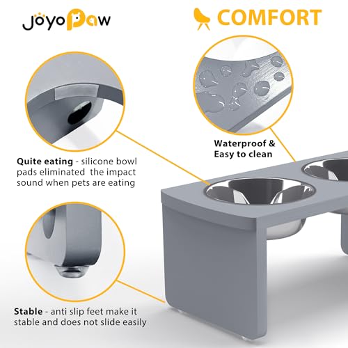 Elevated Dog Bowls (Grey / Medium: 7'' Tall-40oz Bowl)