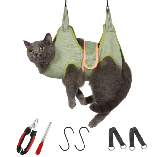 Cat Grooming Hammock Harness for Cats (XS（Suitable for 8-12lbs）)