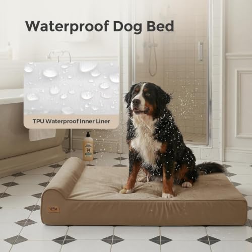 Orthopedic Dog Beds for Large Dogs (X-large / Brown)