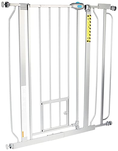 Carlson 36" Extra Tall Walk Through Dog Gate for Doorways & Bottom of Stairs (Platinum / 29.5-36.5" W x 36" H)