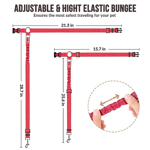 Dog Seat Belt for Car (C.Red)