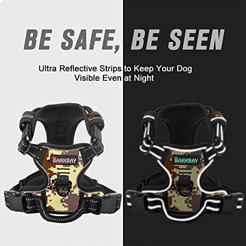 Dog Harness No Pull for Small Sized Dog Front Back Clips (Small(Chest:19.5-26") / Desert Camo)