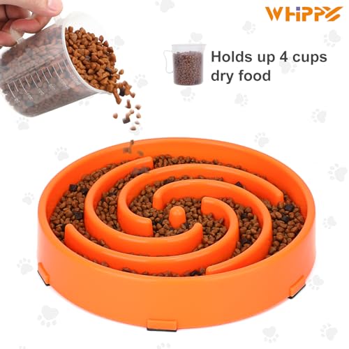 Slow Feeder Large Dog Bowl (Large / J-orange)