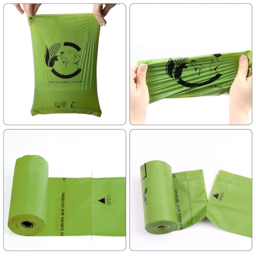 Certified Home Compostable Dog Poop Bags (Forest Green / 270 Count (Pack of 1))