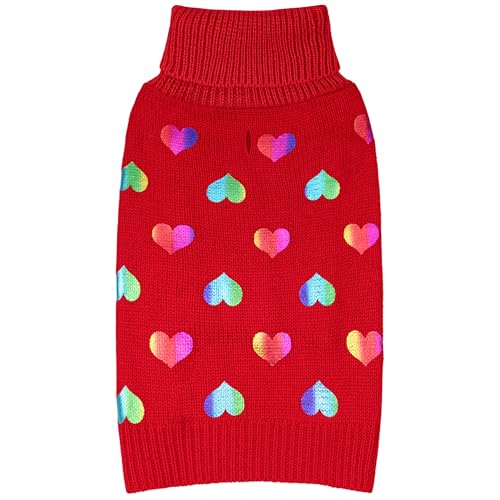 Valentines Dog Sweater (X-Large (19-27lbs) / Heart (Red))