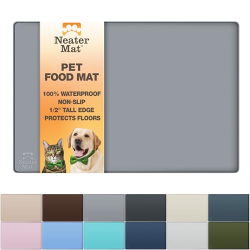 Neater Mat Cat & Dog Food Mat (19"L x 12"W / Gunmetal)