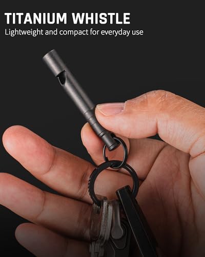 Titanium Emergency Whistle (Black-2PCS)