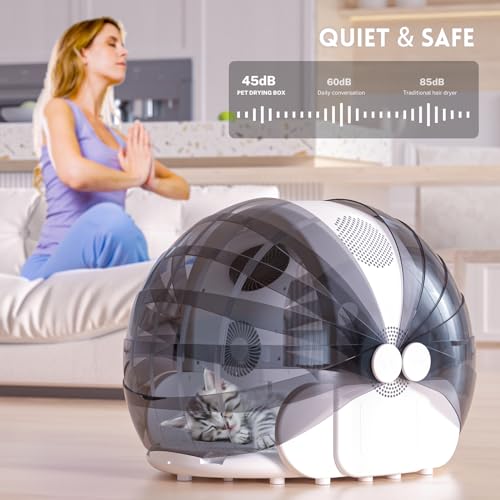 Foldable Automatic Pet Dryer Box for Cats and Small Dogs Ultra Quiet