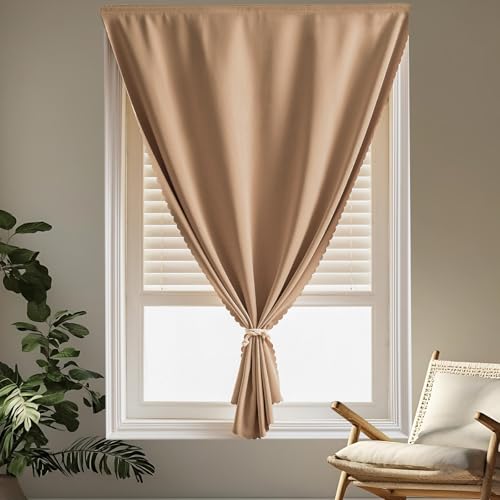 Adhesive Blackout Curtains (47"W x 59"L (Pack of 1) / Brown)