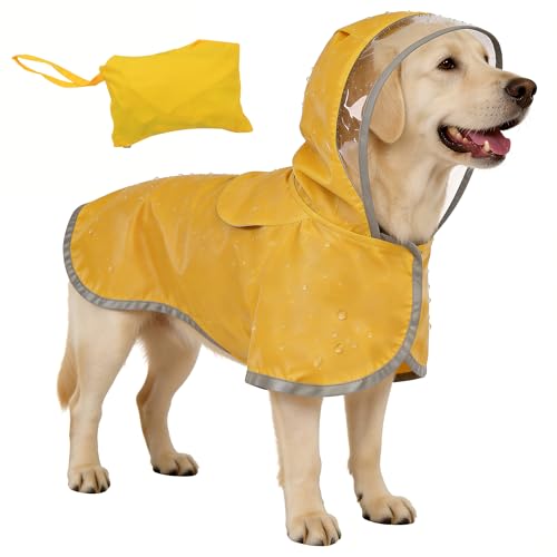 Dog Raincoat Adjustable Dog Rain Jacket (XL)