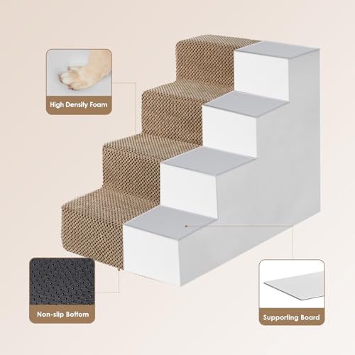 Dog Stairs for Bed 18" H (Camel / Standard 15" x 24" x 18")