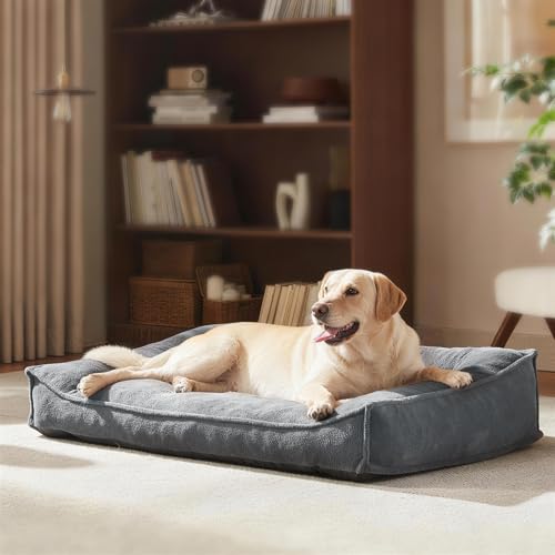 Orthopedic Dog Bed Large Sized Dog (Light Grey / 38"L x 28"W x 8.5"Th)